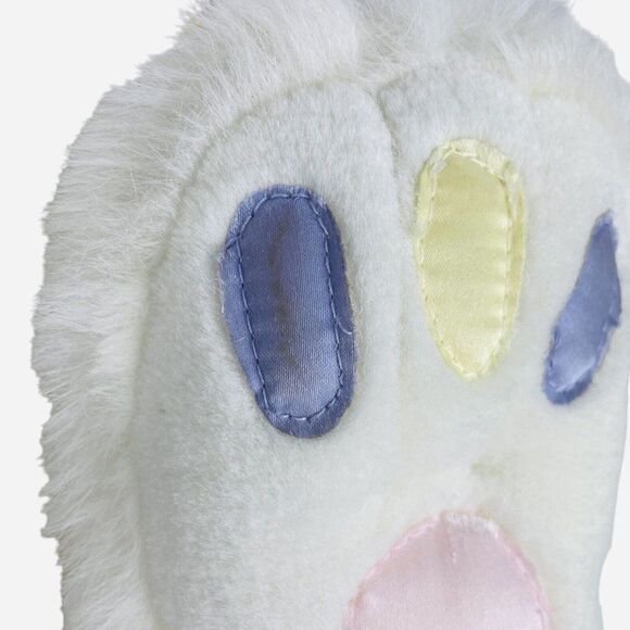 Vintage 90s Dan Dee White 14" Easter Bunny Rabbit Plush Jellybean Ears Bowtie - Picture 13 of 16